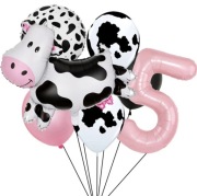 Zestaw balonów 7szt Urodziny 5 lat