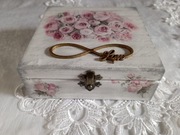 Szkatułka drewno róże vintageWYPRZEDAŻ
