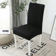 Czarny pokrowiec na krzesło 1 szt