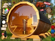 SAUNA Ogrodowa 400cm + OKNO 100% + GRATIS Beczka 500L + Akcesoria =Wycena
