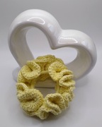Gumka do włosów Crochet Scrunchie Handmade (kolor żółty)