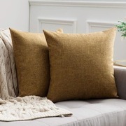 Miulee poszewki 50x50 dekoracyjne jasny brąz 2szt