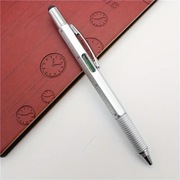 Długopis Multitool 6w1 miarka śrubokręt poziomica (srebrny)