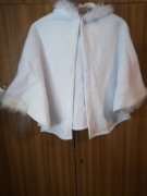 pelerynka komunijna ocieplana z kapturem 