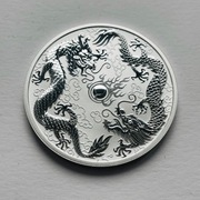 Australia, Elżbieta ll, dolar 2019, Smoki, 1oz 9999 Ag