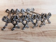 POSREBRZANE KOZIOŁKI PODPÓRKI POD SZTUĆCE KOKARDKI STYL WMF