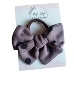 Kokarda brązowa w czarne groszki