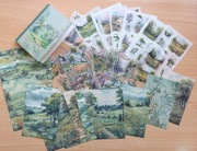 mega zestaw 54 elementy naklejki i kartki natura scrapbooking