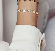 Bransoletka kwiaty by dziubeka złota