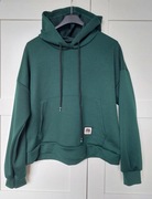 Bluza masełko kangurka z kapturem butelkowa zieleń Emma Moda roz M