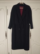 GRANATOWY PŁASZCZ C&A  70 % WEŁNA