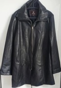 Płaszcz skórzany kurtka skóra czarny męski elegancki klasyczny 