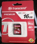 Karta SDHC UHS-1 Transcend premium 16Gb (Class 10)