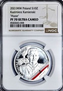 10 ZŁ 2021 KAZIMIERZ KAMIEŃSKI "HUZAR" NGC PF70 