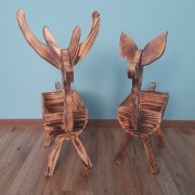 Drewniane ozdoby : Parka jelonków 