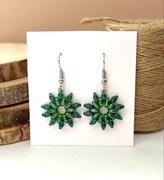 Zielone kolczyki okrągłe