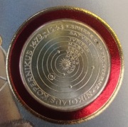 Oryginalna srebrna moneta 5 DM 1973 J-Mikołaj Kopernik-Numisbrief Philswiss