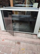 Szafka RTV czarno- srebrna