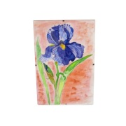 Obrazek akwarela fioletowy irys wymiary 20 x 30 cm
