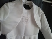 prosta sukienka komunijna,alba z hostią