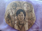 Deska dekoracyjna handmade wypalane ręcznie Squid Game