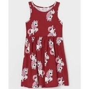 H&M BORDOWA SUKIENKA JEDNOROŻCE R.98/104