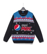 Męski Sweter Świąteczne Wzory Czarny Pepsi Max |R. M/L