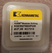 Grot koronka wiertło Kennametal KSEM2700HPGM KC7315