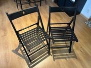 2x Składane krzesło IKEA TERJE FRÖSVI – czarne + opcja z poduszkami