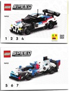 Lego Speed Champions 76922 BMW M4 GT3 & BMW M Hybrid V8 Instrukcje