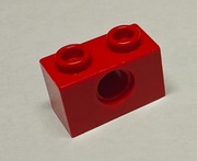 Lego 3700 klocek technic 1x2 czerwony - 11 sztuk !