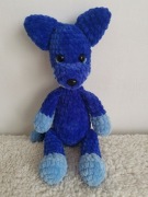 Lisek niebieski handmade