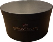 Pudełko flower box czarne okrągłe