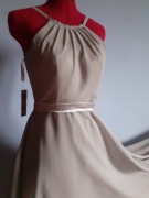 Sukienka Maxi Gorsetowa Wiązana Szyfon34/XS - 36/S