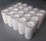 Wkłady do zniczy parafi-nalewane-(grube) fi62x140-20szt/1kpl. 