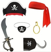 Zestaw akcesoriów pirackich strój kostium przebranie pirata pirat nowe