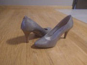 Buty Lasocki srebrne skórzane