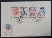 Szwecja FDC Mi: 1372-1375 Międzynarodowa Wystawa Znaczków Stockholmia 86
