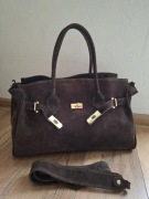 Shopperka damska zamszowa 