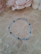 Bransoletka handmade z naturalnych kamieni hematyt apatyt cyjanit agat