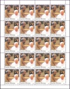 Znaczek w arkuszu Papież Jan Paweł II i Nelson Mandela 2003 z Gwinea Bissau