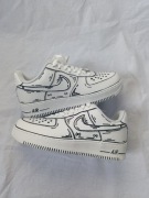 Nike Air Force 1 Custom rysunkowe Cartoon Sketch 40EU białe unikat