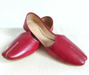 Czerwone skórzane buty balerinki 39 skóra orient i