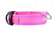 Regulowana obroża LED dla psów, kotów i innych zwierząt - różowa, XS