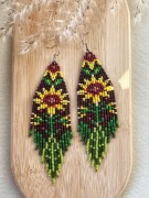 Kolczyki z japońskich koralików.