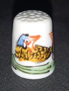 Naparstek Kolekcjonerski Porcelanowy dwie kaczki japoński 