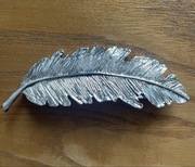 Spinka do włosów Klamra w kształcie liścia srebrna srebrny liśc