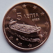 GRECJA 2025 5 CENTÓW UNC !!!!!!!!!!