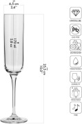 KROSNO Kieliszki do Szampana 6 sztuk