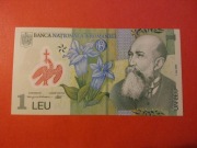 RUMUNIA  1 LEI (2005) 2008  STAN UNC BANKNOT POLIMEROWY 